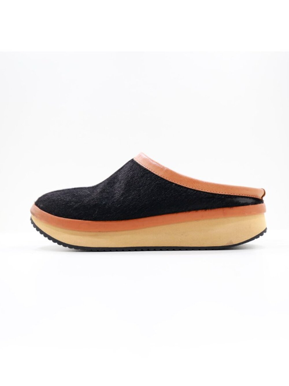 See by Chloe Blck Faux-Fur Platform Clogs - 7. Flaws on trim and fur